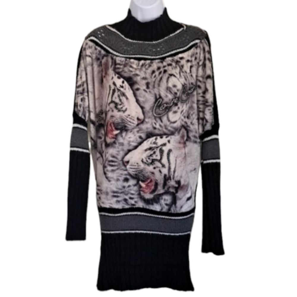 Cose Cosi Animal Print Sweater Dress - Picture 2 of 11